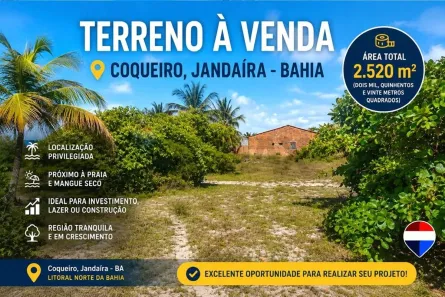 Lote/Terreno à venda, 2520m² no Jandaíra, Jandaíra