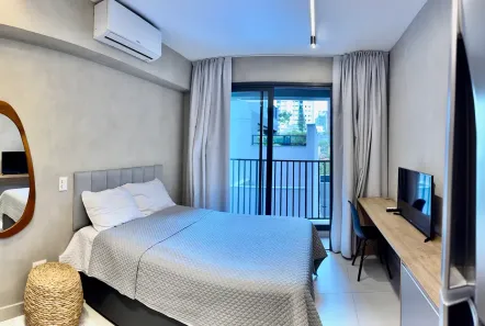 Apartamento com 1 Quarto para alugar, 25m² no Brooklin Paulista, São Paulo