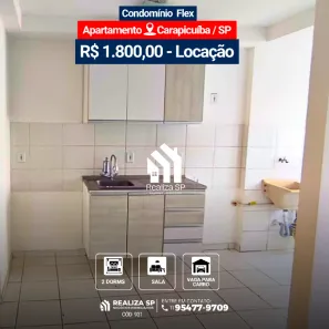 Apartamento com 2 Quartos para alugar, 45m² no Vila da Oportunidade, Carapicuíba