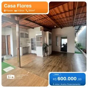Casa com 3 Quartos à venda, 250m² no Flores, Manaus