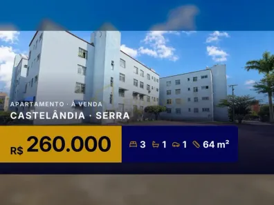Apartamento com 3 Quartos à venda, 64m² no Castelândia, Serra