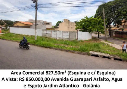 Lote/Terreno à venda, 827m² no Jardim Atlântico, Goiânia