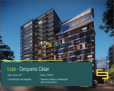 Ponto Comercial para alugar, 1329m² no Cerqueira César, São Paulo