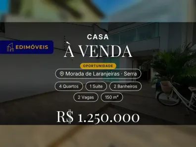 Casa com 4 Quartos à venda, 150m² no Morada de Laranjeiras, Serra