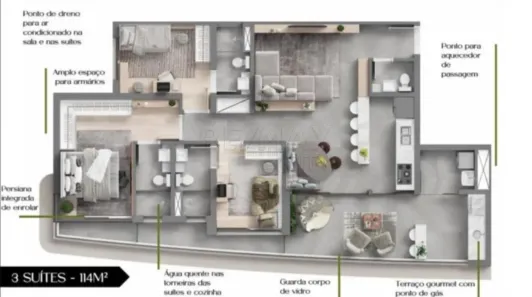Apartamento com 3 Quartos à venda, 114m² no Alphagran Alphaville, Barueri