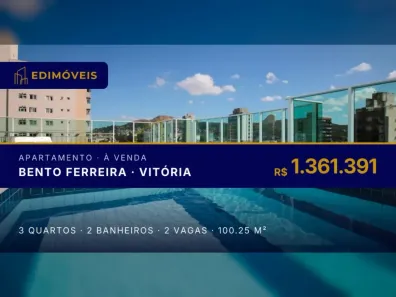 Apartamento com 3 Quartos à venda, 100m² no Bento Ferreira, Vitória