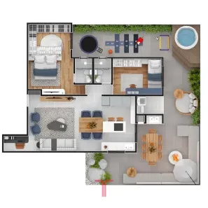 Apartamento com 2 Quartos à venda, 145m² no Santa Quitéria, Curitiba