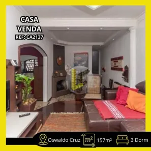 Casa com 3 Quartos à venda, 157m² no Osvaldo Cruz, São Caetano do Sul