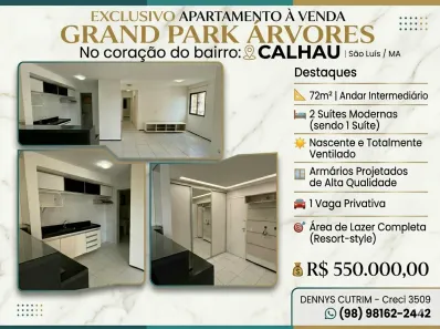 Apartamento com 2 Quartos à venda, 72m² no Calhau, São Luís