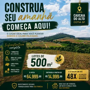Lote/Terreno à venda, 500m² no Centro (Caucaia do Alto), Cotia