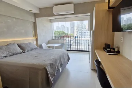 Apartamento com 1 Quarto para alugar, 24m² no Chácara Gaivotas, São Paulo
