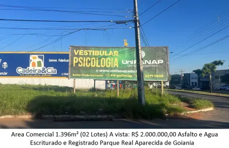 Lote/Terreno à venda, 1396m² no Parque Real de Goiânia, Aparecida de Goiânia