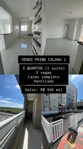 Apartamento com 3 Quartos à venda, 65m² no Alto do Calhau, São Luís