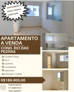 Apartamento com 2 Quartos à venda, 50m² no Residencial Ana Célia, São José do Rio Preto