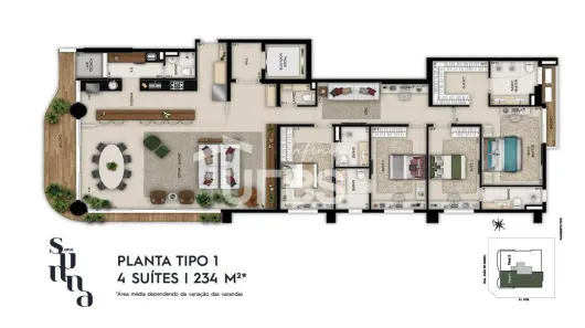 Apartamento com 2 Quartos à venda, 232m² no Setor Oeste, Goiânia