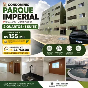 Apartamento com 2 Quartos à venda, 49m² no Gramame, João Pessoa