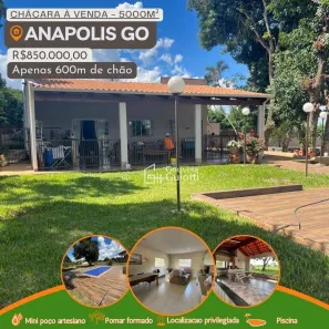 Fazenda/Sítio com 3 Quartos à venda, 5000m² no Jundiaí, Anápolis