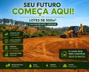 Lote/Terreno à venda, 500m² no Jardim Japão (Caucaia do Alto), Cotia