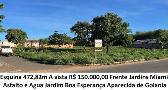 Lote/Terreno à venda, 472m² no Jardim Boa Esperança, Aparecida de Goiânia
