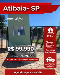 Lote/Terreno à venda, 500m² no Usina, Atibaia