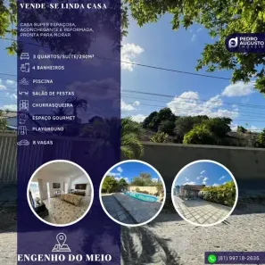 Casa com 3 Quartos à venda, 250m² no Engenho do Meio, Recife