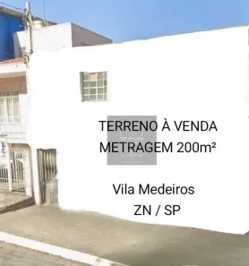 Lote/Terreno à venda, 200m² no Vila Medeiros, São Paulo
