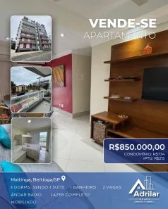 Apartamento com 3 Quartos à venda, 80m² no Maitinga, Bertioga