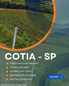 Lote/Terreno à venda, 500m² no Jardim Caiapiá, Cotia