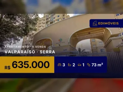 Apartamento com 3 Quartos à venda, 73m² no Valparaíso, Serra