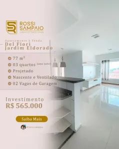 Apartamento com 3 Quartos à venda, 77m² no Jardim Eldorado, São Luís