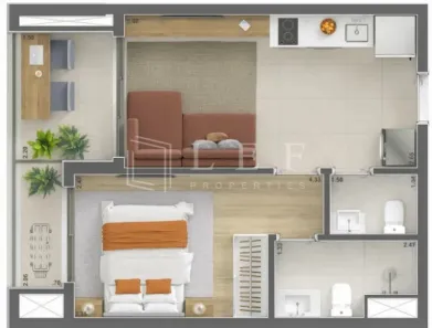Apartamento com 1 Quarto à venda, 39m² no Cidade Monções, São Paulo