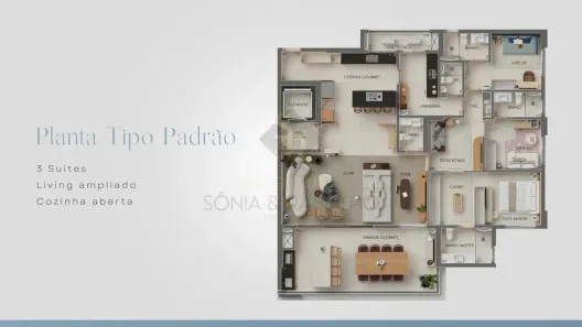 Apartamento com 3 Quartos à venda, 205m² no Jardim Ilhas do Sul, Ribeirão Preto