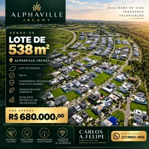 Lote/Terreno à venda, 538m² no Jacuhy, Serra