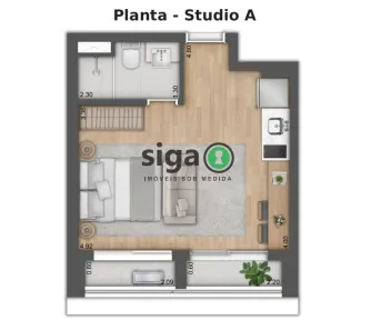 Apartamento com 1 Quarto à venda, 29m² no Cerqueira César, São Paulo