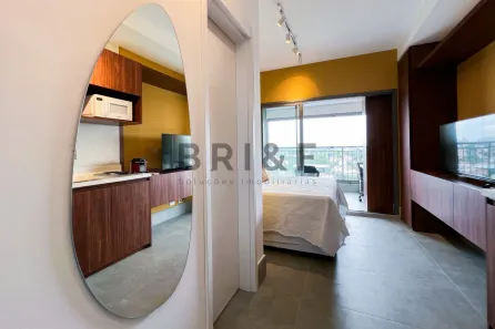 Apartamento com 1 Quarto para alugar, 28m² no Indianópolis, São Paulo