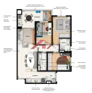 Apartamento com 3 Quartos à venda, 75m² no Centro, São Bernardo do Campo