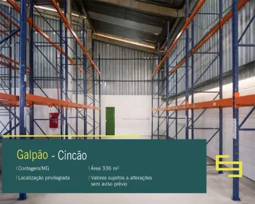 Galpão/Depósito/Armazém para alugar, 336m² no Cincão, Contagem