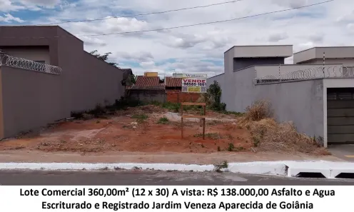 Lote/Terreno à venda, 360m² no Jardim Veneza, Aparecida de Goiânia