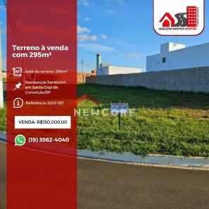 Lote/Terreno à venda, 295m² no Centro, Santa Cruz da Conceição