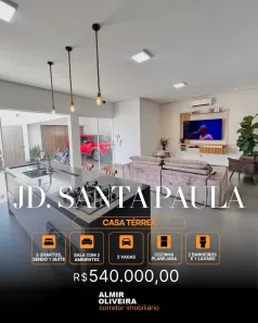 Casa com 3 Quartos à venda, 156m² no Jardim Santa Paula, Sertãozinho