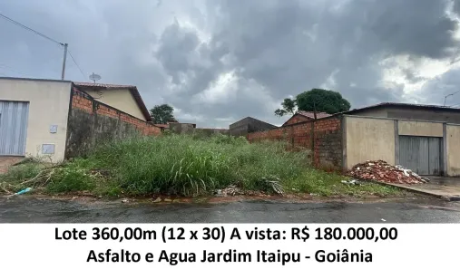 Lote/Terreno à venda, 360m² no Jardim Itaipu, Goiânia