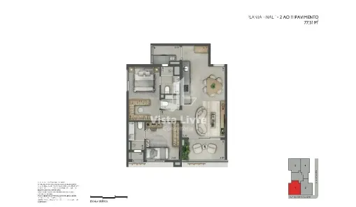 Apartamento com 2 Quartos à venda, 76m² no Cerqueira César, São Paulo