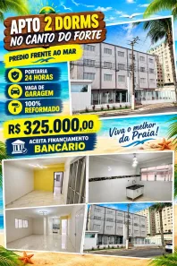 Apartamento com 2 Quartos à venda, 52m² no Canto do Forte, Praia Grande