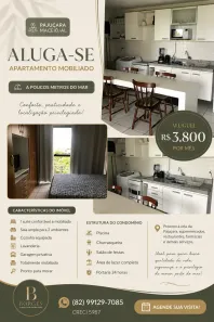 Apartamento com 1 Quarto para alugar, 38m² no Pajuçara, Maceió