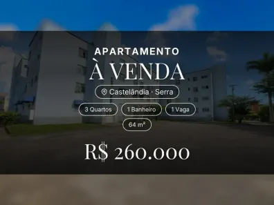 Apartamento com 3 Quartos à venda, 64m² no Castelândia, Serra