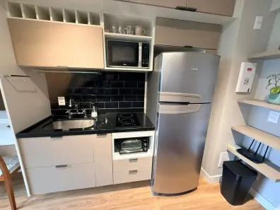 Apartamento com 1 Quarto para alugar, 21m² no Moema, São Paulo