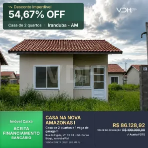 Casa com 2 Quartos à venda, 54m² no Iranduba, Iranduba