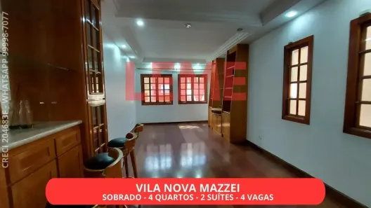 Sobrado com 4 Quartos à venda, 196m² no Vila Nova Mazzei, São Paulo