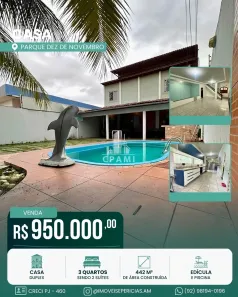 Sobrado com 3 Quartos à venda, 442m² no Parque 10 de Novembro, Manaus