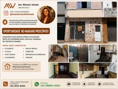 Casa com 4 Quartos à venda, 180m² no Mariano Procópio, Juiz de Fora
